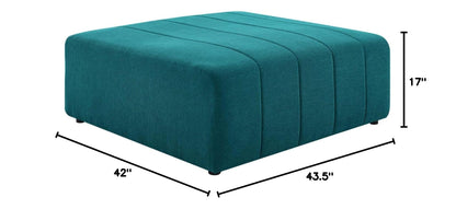ottomans | CasaFoyer Bartlett Upholstered Fabric Ottoman | Retro Modern Style | Soft Polyester Upholstery | Dense Foam Padding | Sturdy Solid Wood Frame | Non-Marking Foot Caps | casafoyer.myshopify.com
