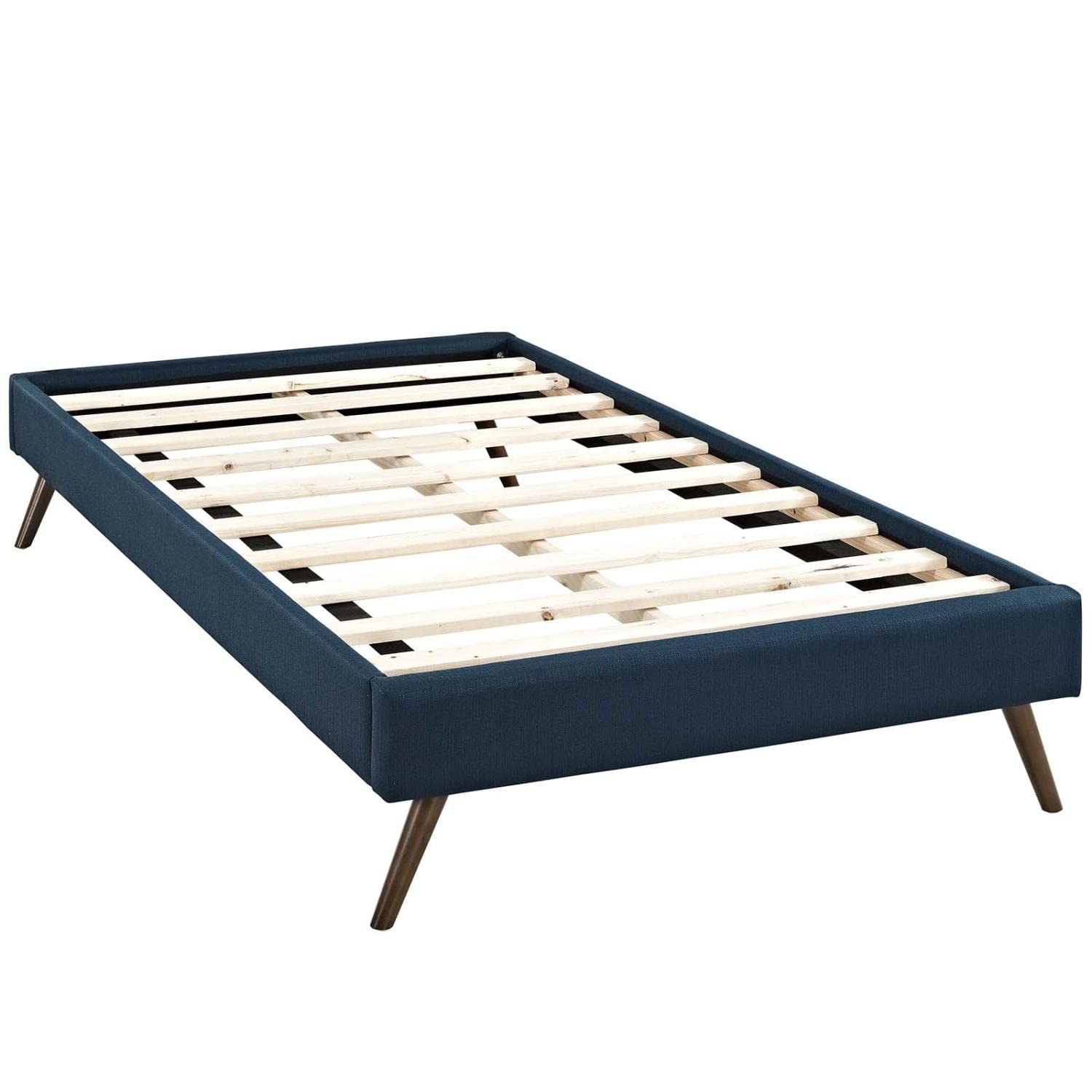 Bed | CasaFoyer Loryn Platform Bed | Solid Wood Frame | Polyester Upholstery | Wooden Slat Support System | No Box Spring Needed | Compatible with Aveline Memory Foam Mattresses | Ideal for Modern Bedrooms | casafoyer.myshopify.com