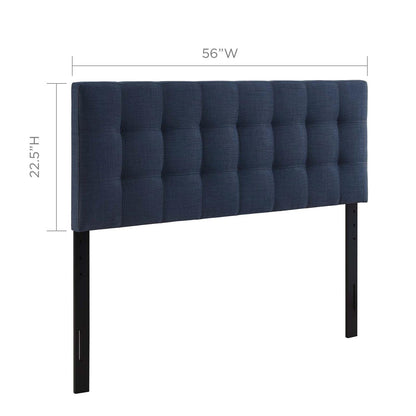 headboards | CasaFoyer  Lily Full Upholstered Linen Fabric Tufted Headboard | Sophisticated & Elegant Bedroom Decor | Lightweight & Durable | Navy | casafoyer.myshopify.com
