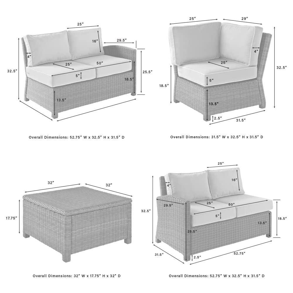 Patio Furniture Sets | CasaFoyers Bradenton Collection | All-Weather Wicker Sectional | Modular Design | Sturdy Steel Frames | UV/Fade Resistant Cushions | casafoyer.myshopify.com