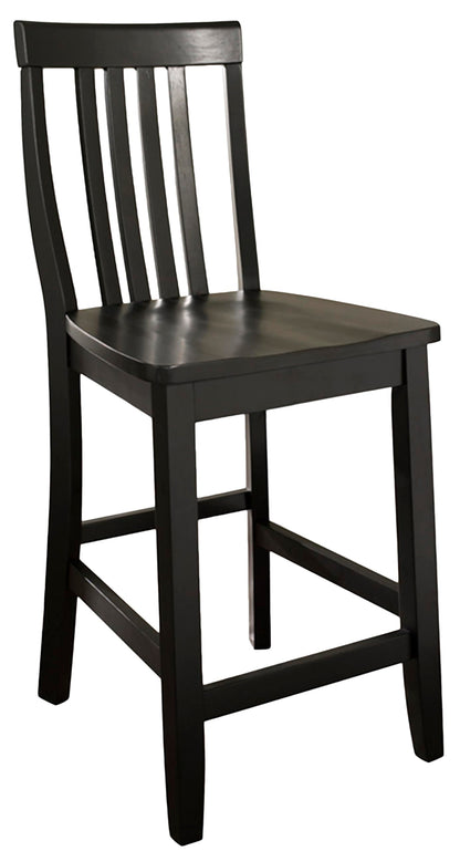 Dining Table | Solid Hardwood School House Style Bar Stool | Durable & Comfortable | 24 Seat Height | Ideal for Dining Tables or Counters | Set of 2 | casafoyer.myshopify.com
