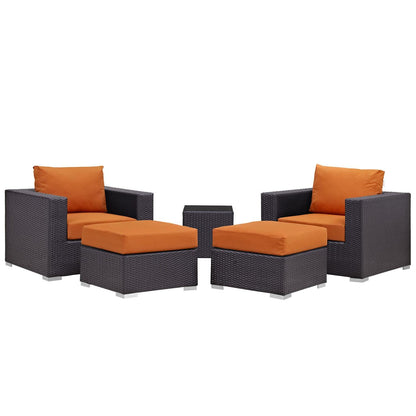 kitchen and dining room sets | CasaFoyer Convene Outdoor Sectional Set | Synthetic Rattan | Aluminum Frame | All-Weather Cushions | Patio Sofa, Side Table, Armchairs, Ottomans | casafoyer.myshopify.com