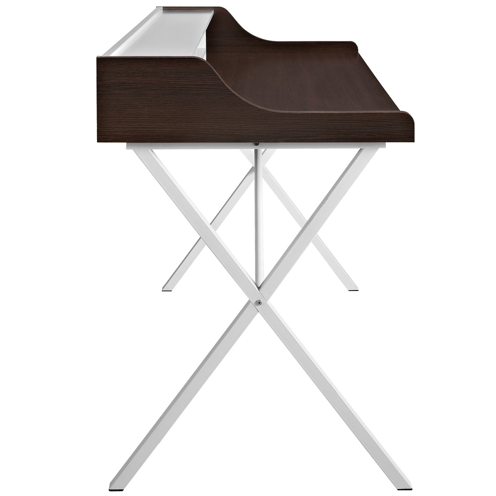 home office desks | Bin Desk | Stylish & Functional Workstation | Easy Access Storage | Wood-Grained Melamine Top | White Metal A-Frame Design | Scratch-Resistant | Contemporary & Traditional Decor | Includes 4 Foot Pads | casafoyer.myshopify.com