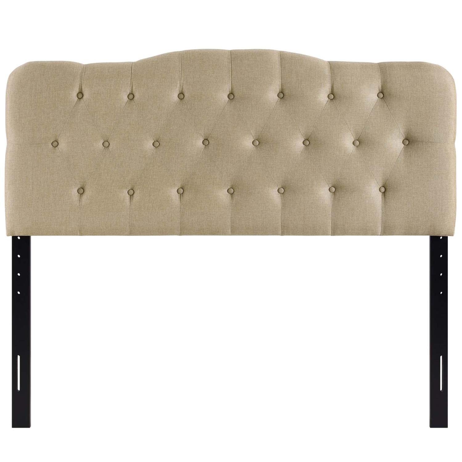 headboards | CasaFoyer  Annabel Button Tufted Linen Fabric Upholstered Queen Headboard | Tranquil Haven with Elegant Design | Lightweight & Durable | Luxurious Bedroom Upgrade | casafoyer.myshopify.com