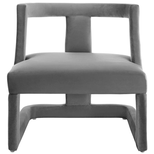 home office desk chairs | CasaFoyer Requisite Performance Velvet Accent Lounge Armchair | Luxurious Stain-Resistant Design | Sleek & Comfortable Seating | Gray | casafoyer.myshopify.com