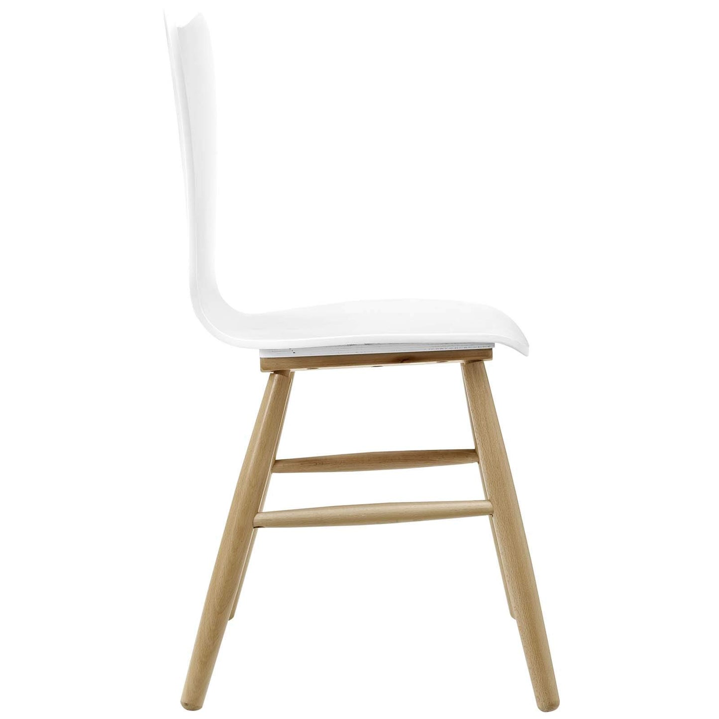 home office desk chairs | CasaFoyer Cascade Dining Chair Set of 4 | Mid-Century Modern Design | Contoured Seat | Beechwood Legs | 331lb Weight Capacity | White | casafoyer.myshopify.com