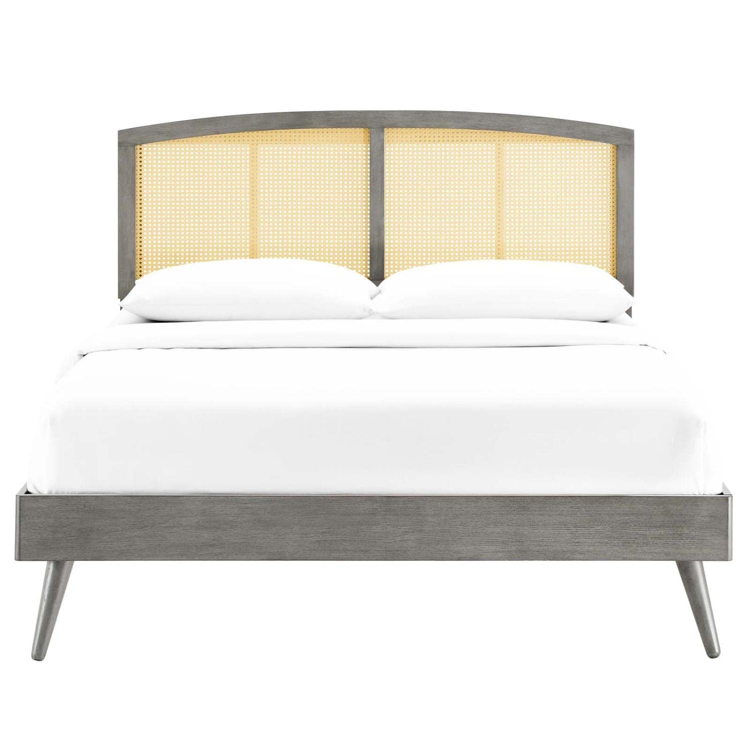 adjustable bed bases | CasaFoyer Sierra Woven Cane Rattan Wood Queen Platform Bed | Serene Island Vibe | Mid-Century Modern Design | Sturdy Construction | No Box Spring Needed | casafoyer.myshopify.com
