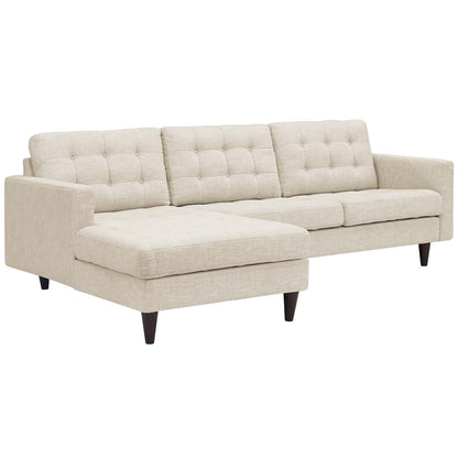 sofas | CasaFoyer Empress Left-Arm Sectional Sofa | Exquisite Design | Tufted Buttons | Luxurious Cushions | Regal Armrests | Sturdy Wooden Legs | Floor Protection | Beige | casafoyer.myshopify.com
