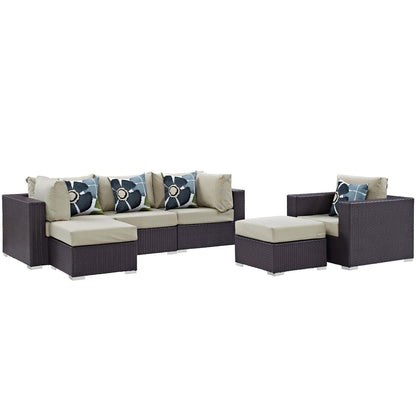 kitchen and dining room sets | CasaFoyer Convene Outdoor Sectional Set | Durable Rattan & Aluminum Frame | Weather-Resistant Cushions | Perfect for Patio, Backyard, Poolside | casafoyer.myshopify.com
