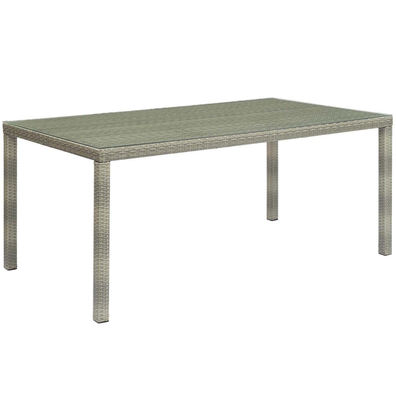 kitchen and dining room sets | CasaFoyer Conduit 7 Piece Outdoor Patio Dining Set | Transitional Style | Modern Flair | Aluminum Frame | UV-Resistant Wicker Rattan | Foam Padded Cushions | Waterproof Covers | Tempered Glass Tabletop | All-Weather | Includes Table, Chairs, and Cushions | casafoyer.myshopify.com