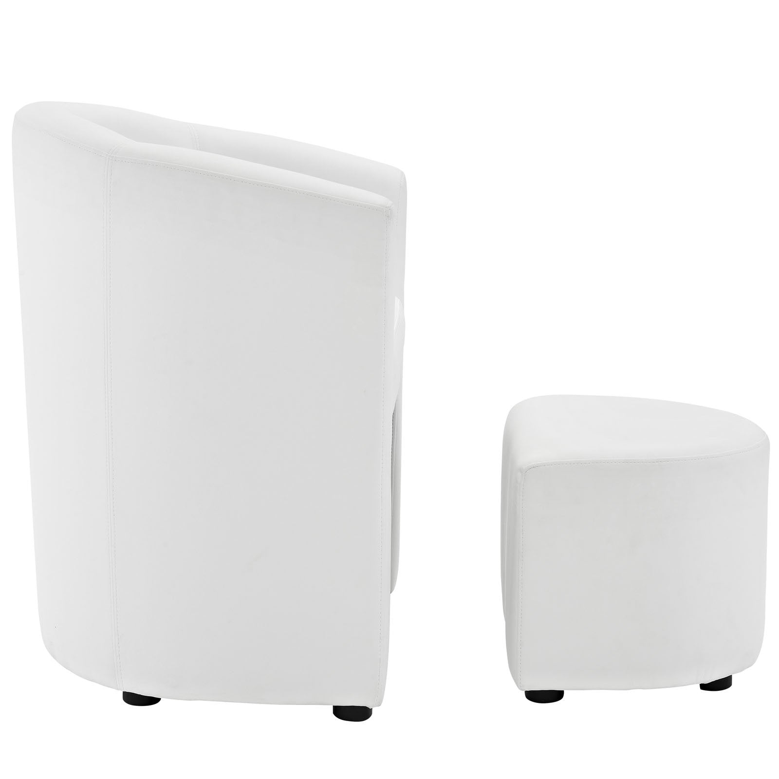 Chair | Divulge Faux Leather Armchair | Self-Storage Ottoman | Sleek & Comfortable Seating | casafoyer.myshopify.com