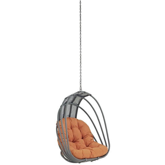 porch swings | Ergode Whisk Outdoor Patio Hanging Swing Chair | Adjustable Chain | Weather-Resistant Cushion | UV Protection | Sun Shade | casafoyer.myshopify.com