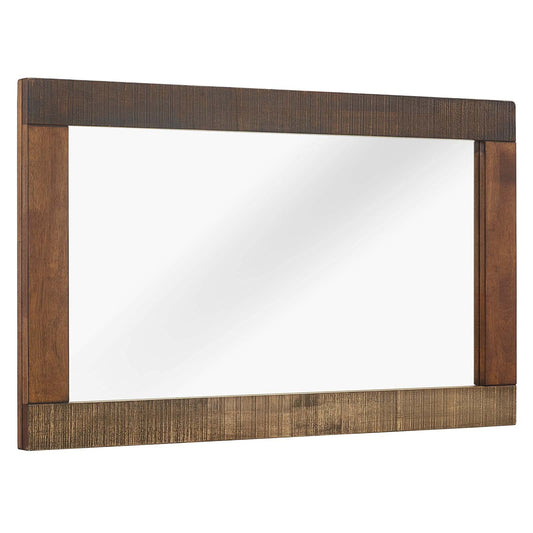 HOME_MIRROR | CasaFoyer Arwen Rustic Wood Frame Mirror | Premium Wood Construction | Distressed Wood Grain Veneer | Striped Pattern | Versatile Design for Farmhouse, Rustic, Industrial, Mid-Century, Tropical, and Contemporary Modern Styles | casafoyer.myshopify.com