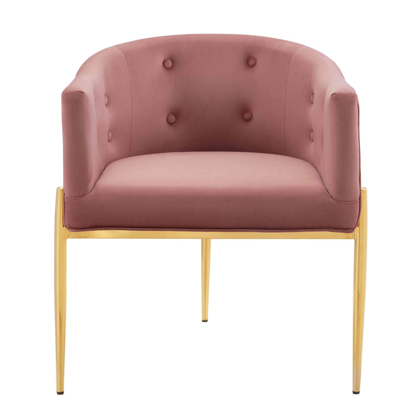 home office desk chairs | CasaFoyer Savour Tufted Performance Velvet Accent Armchair | Elegant & Practical | Stain-Resistant Velvet | Comfortable Foam Padding | Chrome Gold Legs | 300 lbs Weight Capacity | Ideal for Living Room, Dining Room, Bedroom, or Office | Includes One Chair | casafoyer.myshopify.com