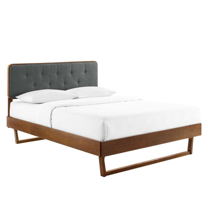 bed frames | CasaFoyer Bridgette Tufted Wood King Platform Bed | Modern Design with Retro Details | Organic Aesthetics | Sturdy & Long-Lasting | No Box Spring Needed | Assembly Required | 601 lbs Weight Capacity | casafoyer.myshopify.com