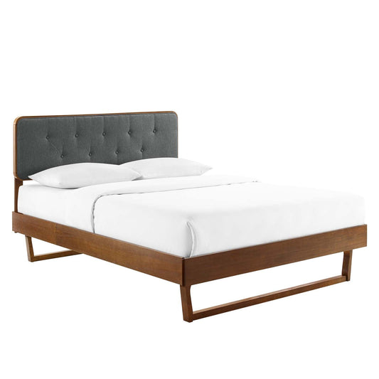 bed frames | CasaFoyer Bridgette Tufted Wood King Platform Bed | Modern Design with Retro Details | Organic Aesthetics | Sturdy & Long-Lasting | No Box Spring Needed | Assembly Required | 601 lbs Weight Capacity | casafoyer.myshopify.com