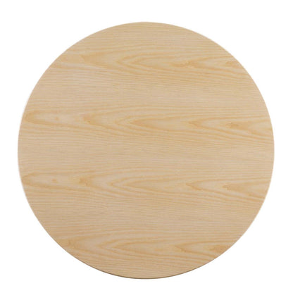 patio dining tables | CasaFoyer Tupelo 36 Dining Table | Modern Style | Mid-Century Influence | Polished Gold Metal Base | MDF & Wood Grain Veneer | Non-Marking Ring | Easy Assembly | casafoyer.myshopify.com