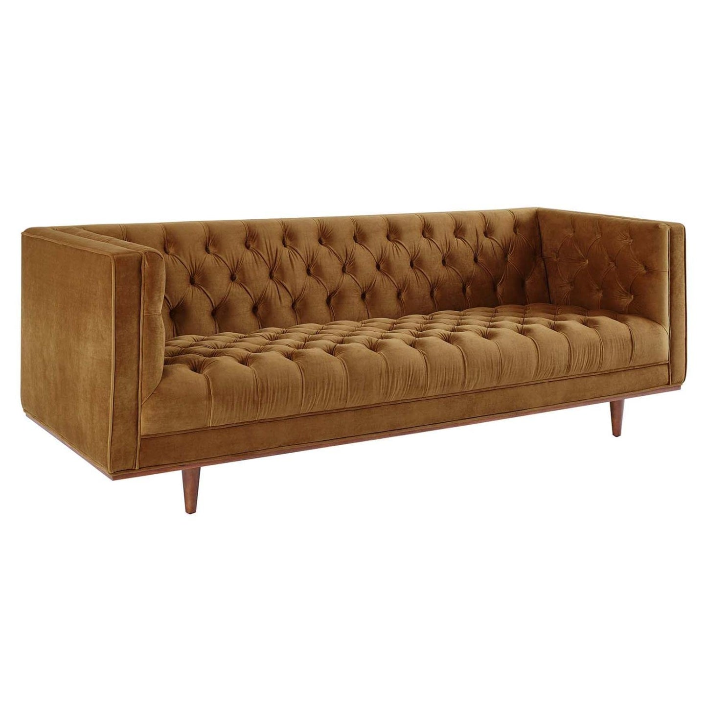 sofas | CasaFoyer Elation Tufted Performance Velvet Sofa | Vintage Modern Glam Deco Style | Stain-Resistant | Dense Foam Padding | Wood Frame | Rubberwood Legs | 881 lbs Weight Capacity | casafoyer.myshopify.com
