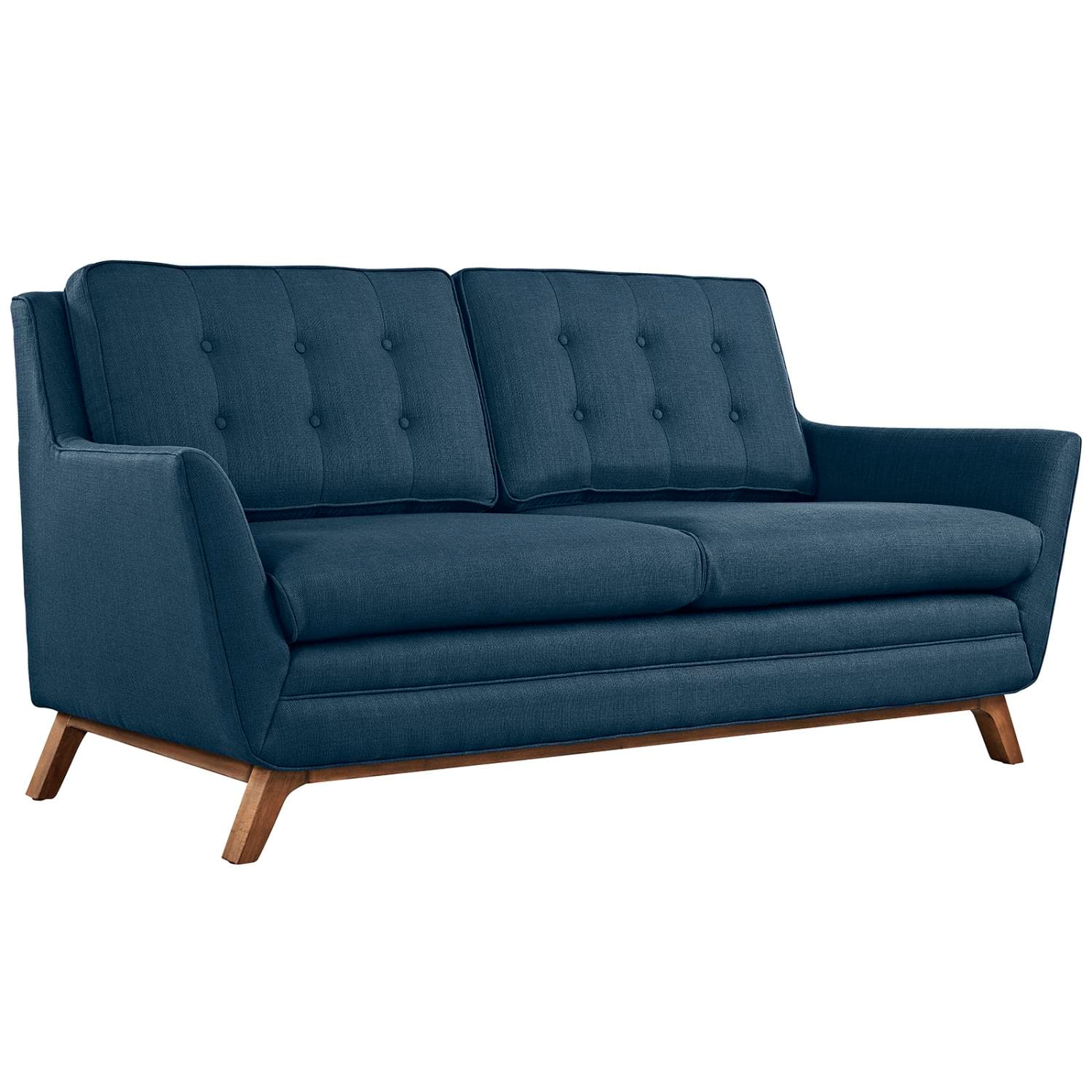 sofas | CasaFoyer Beguile Collection | Mid-Century Elegance | Fabric Upholstery | Walnut Base | Armchair, Loveseat, Sofa. Elevate your living area with this exquisite set. | casafoyer.myshopify.com
