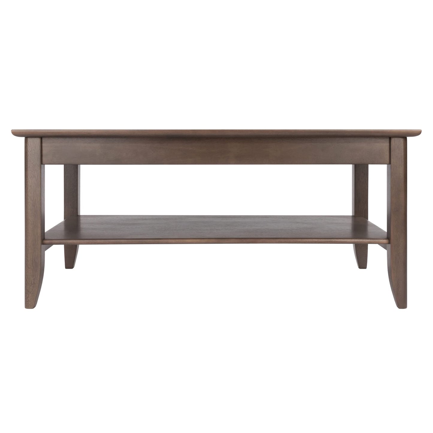 TABLE | Ergode  Wood Santino Coffee Table | Contemporary Oyster Gray Finish | Solid Wood Frame | Wide Lower Shelf for Storage | 40 W x 22.64 D x 18.03 H | casafoyer.myshopify.com