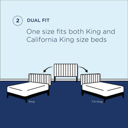 Bed | CasaFoyer Rebecca King/California King Channel Tufted Performance Velvet Upholstered Headboard | Elegant, Stain-Resistant, Adjustable | Navy | casafoyer.myshopify.com