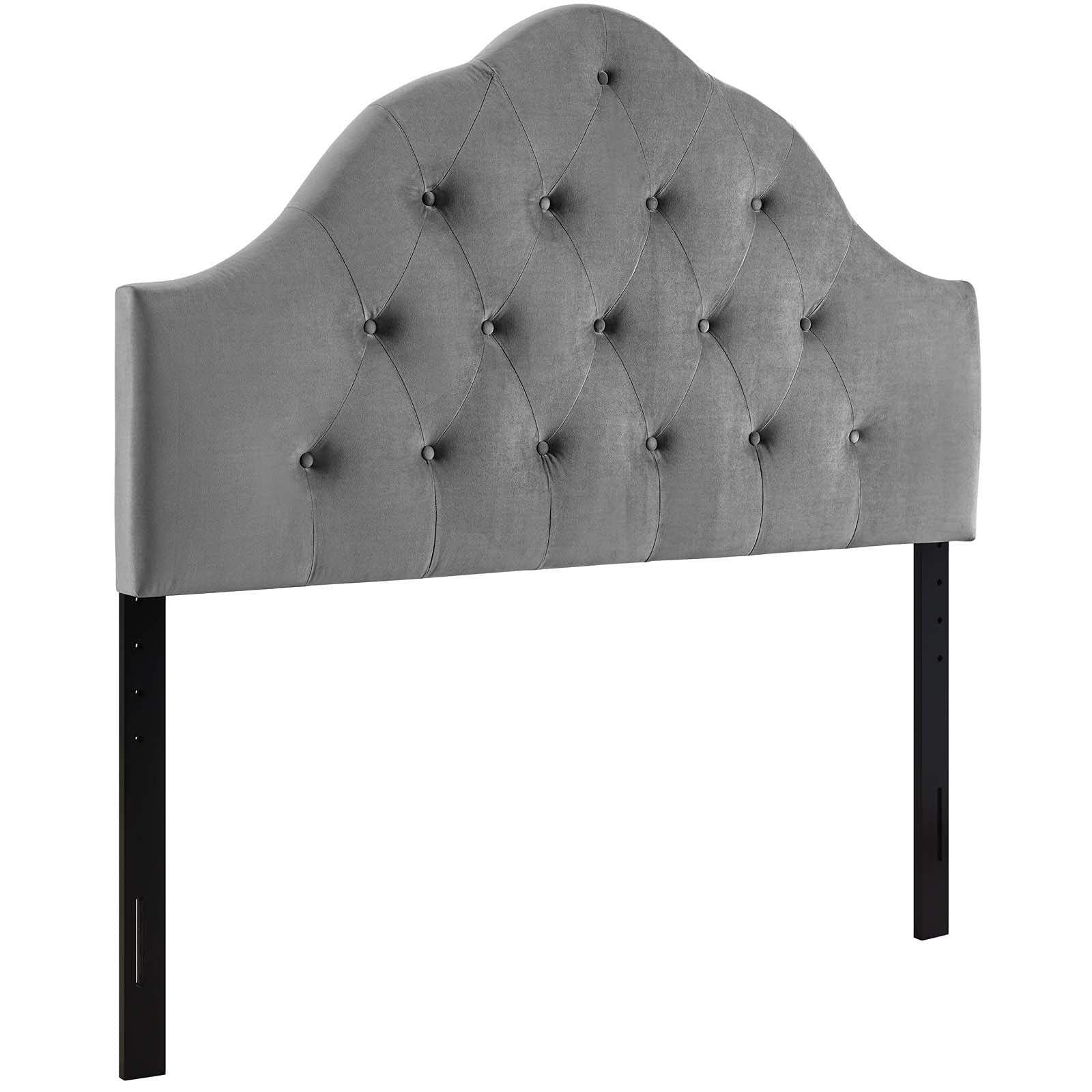 headboards | CasaFoyer Sovereign Performance Velvet Queen Headboard | Elegant Curves | Luxurious Design | High-Quality Plywood | Diamond Tufted | Adjustable Height | Light Blue | casafoyer.myshopify.com