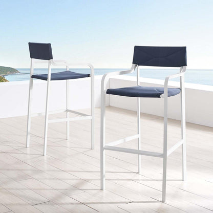 home office desk chairs | CasaFoyer Raleigh Outdoor Patio Dining Bar Stool Set of 2 | Sleek & Minimalist Design | All-Weather UV Resistant Fabric | Stackable & Compact Storage | 300 lbs Weight Capacity | casafoyer.myshopify.com