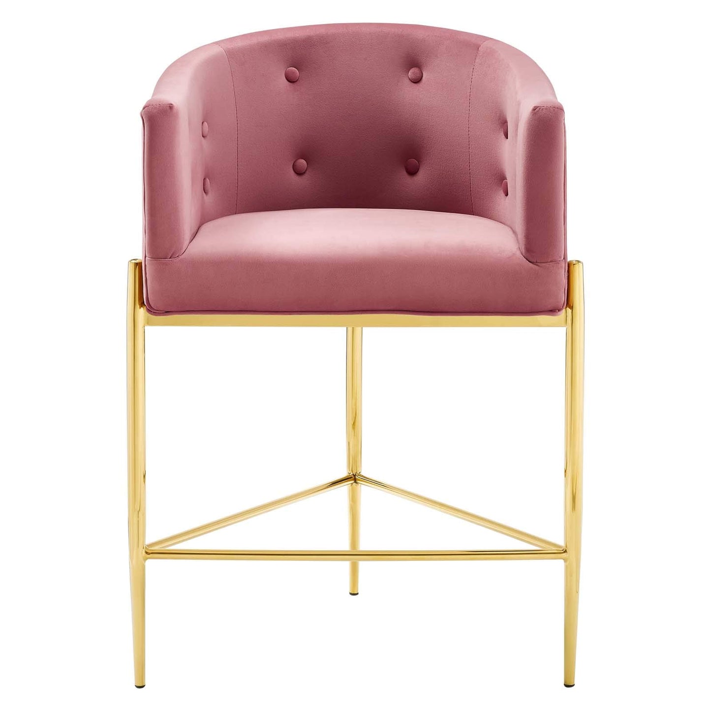 barstools | CasaFoyer Savour Tufted Performance Velvet Counter Stool | Luxury, Sophisticated | Stain-Resistant | Comfortable Seating | Chrome Gold Frame | 26H Seat Height | 300 lbs Capacity | casafoyer.myshopify.com