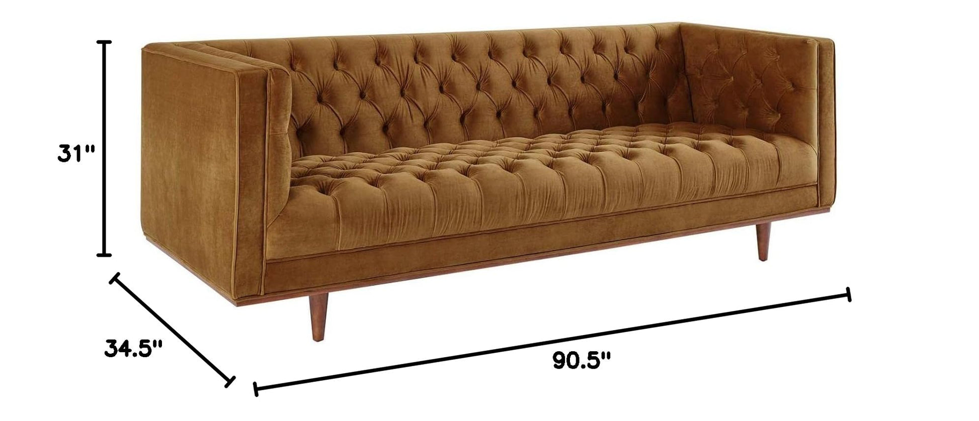 sofas | CasaFoyer Elation Tufted Performance Velvet Sofa | Vintage Modern Glam Deco Style | Stain-Resistant | Dense Foam Padding | Wood Frame | Rubberwood Legs | 881 lbs Weight Capacity | casafoyer.myshopify.com