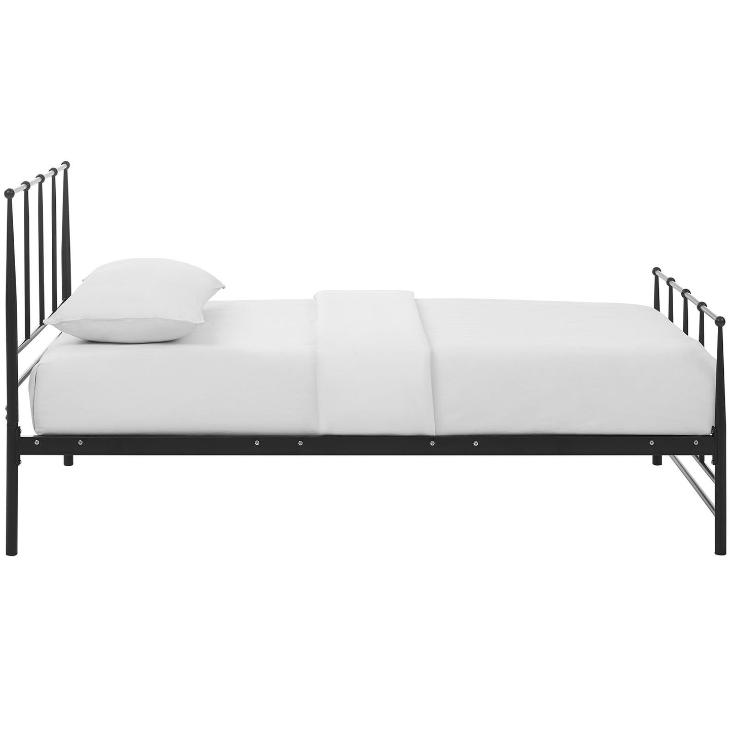 Bed | CasaFoyer Estate Platform Bed | Serene & Elegant Design | Coated Steel Frame | Supports Memory Foam, Spring, Latex & Hybrid | 1300 lbs Weight Capacity | Twin Size | Mattress Not Included | casafoyer.myshopify.com