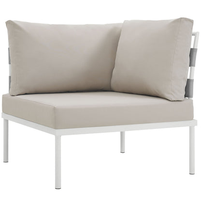 sofas | CasaFoyer Harmony Outdoor Patio Corner Sofa | All-Weather Waterproof | Modern Design | Flexible Arrangement | Durable & Comfortable | White Beige | casafoyer.myshopify.com