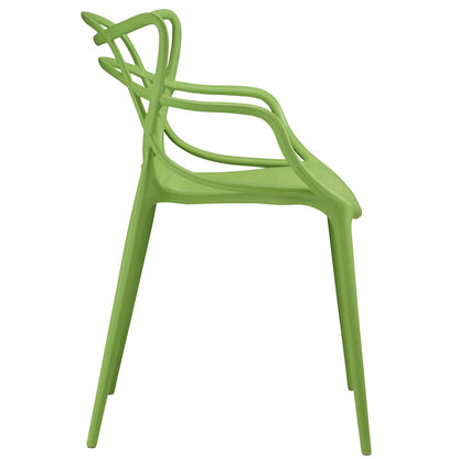 home office desk chairs | CasaFoyer Entangled Dining Chair Set of 2 | Captivating Design | Molded Plastic | Foot Caps | Fully Assembled | Wipe-Clean Surface | Green | casafoyer.myshopify.com