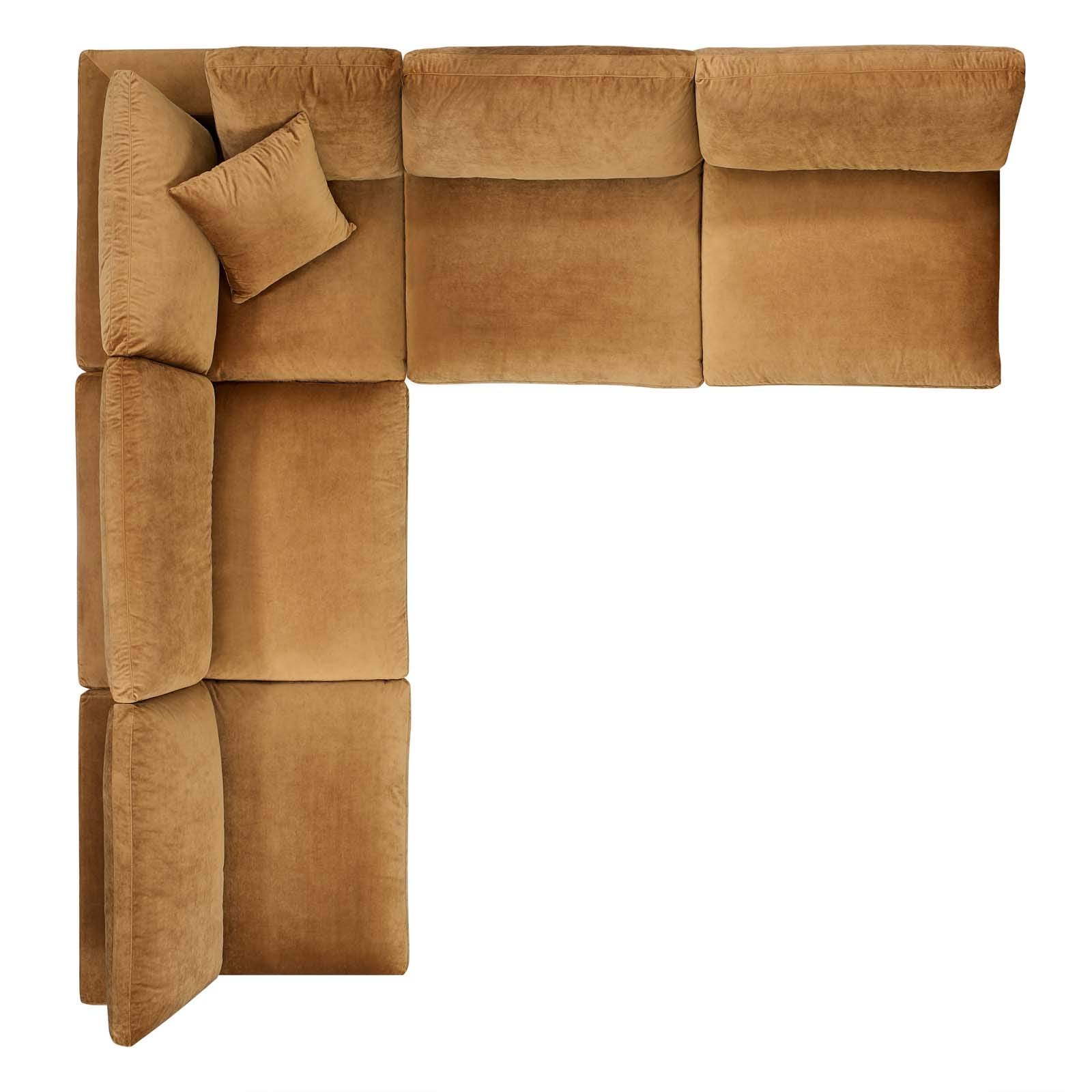 sofas | CasaFoyer Commix | Luxurious Sectional Sofa | Stain-Resistant Velvet | Solid Wood Construction | Overstuffed Feather Cushions | 5-Piece Set | casafoyer.myshopify.com