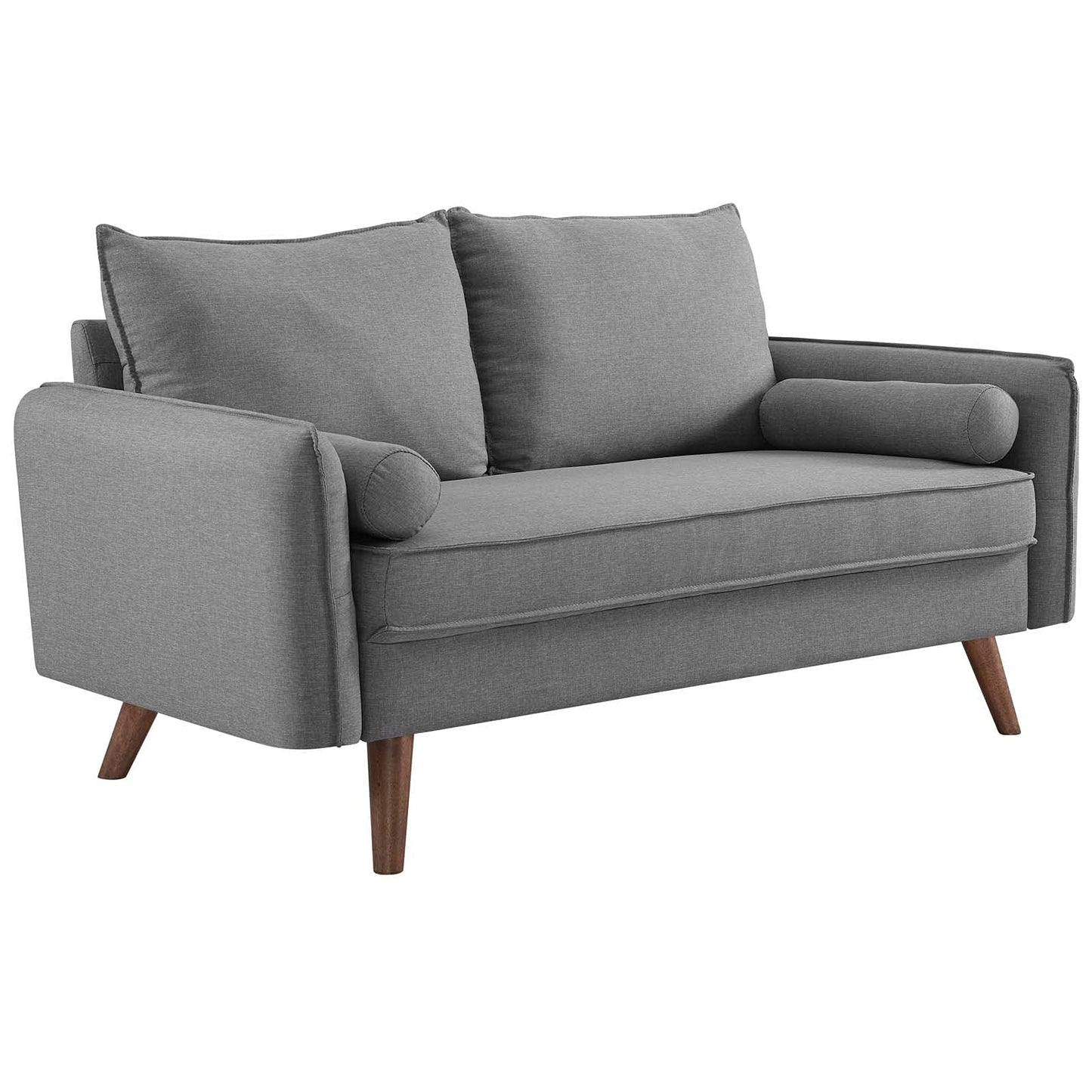 sofas | CasaFoyer Revive Loveseat | Vibrant & Inviting Living Space Upgrade | Comfortable & Stylish Design | Bolster Pillows | Soft Fabric Upholstery | Splayed Wood Legs | Convenient Delivery | Lounge in Style | casafoyer.myshopify.com