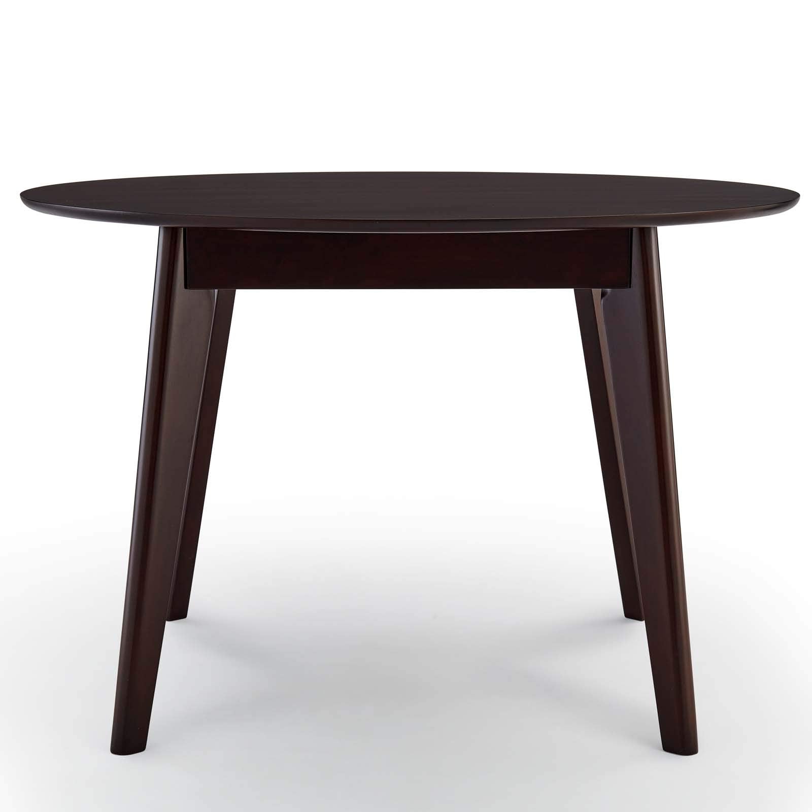 patio dining tables | CasaFoyer Vision 45 Round Dining Table | Sleek Mid-Century Modern Design | Durable MDF Top | Space-Saving | Seats up to 5 | Retro-Modern Style | casafoyer.myshopify.com