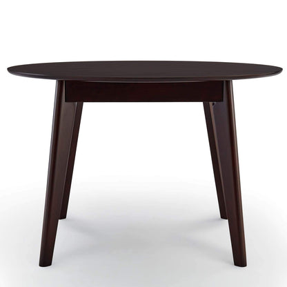 patio dining tables | CasaFoyer Vision 45 Round Dining Table | Sleek Mid-Century Modern Design | Durable MDF Top | Space-Saving | Seats up to 5 | Retro-Modern Style | casafoyer.myshopify.com