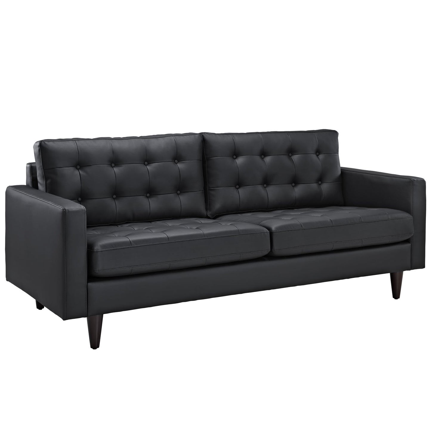 kitchen and dining room sets | CasaFoyer Empress | Exquisite Design Leather Sofa & Armchair Set | Black | Tufted Buttons | Luxurious Cushions | Solid Wood Legs | Bonded Leather Upholstery | casafoyer.myshopify.com
