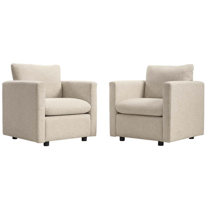 kitchen and dining room sets | CasaFoyer Activate Armchair Set of 2 | Cozy Modern Chairs | Dense Foam Padding | Soft Polyester Fabric | Black Wood Legs | Conveniently Shipped | Holds up to 441 lbs | Perfect for Family Room, Apartment, Office | casafoyer.myshopify.com
