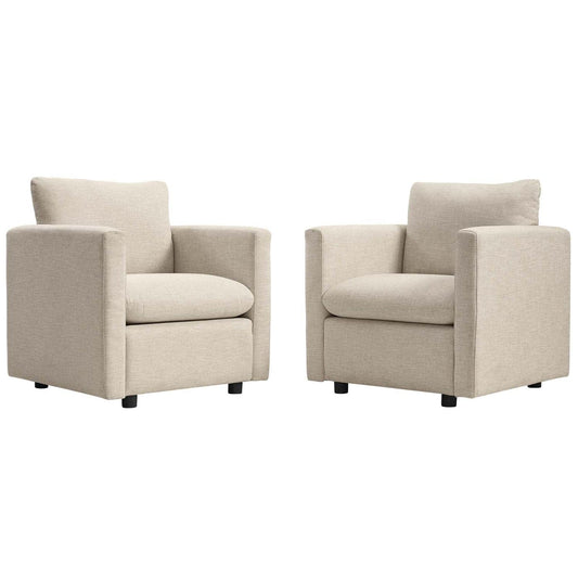 kitchen and dining room sets | CasaFoyer Activate Armchair Set of 2 | Cozy Modern Chairs | Dense Foam Padding | Soft Polyester Fabric | Black Wood Legs | Conveniently Shipped | Holds up to 441 lbs | Perfect for Family Room, Apartment, Office | casafoyer.myshopify.com