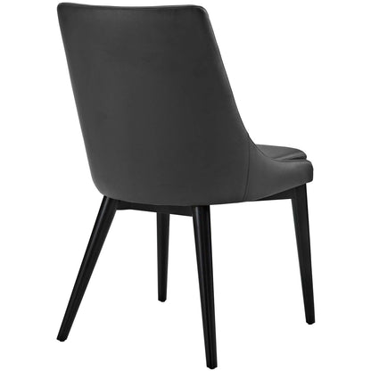 home office desk chairs | CasaFoyer Viscount Side Chair | Sleek Contemporary Design | Plush Foam Cushioning | Lavish Vinyl Upholstery | Black Wood Legs | Versatile Statement Piece | casafoyer.myshopify.com