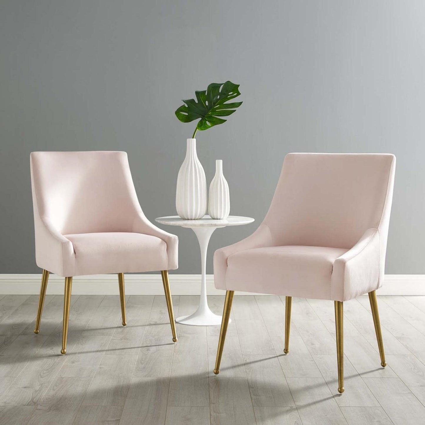 home office desk chairs | CasaFoyer Discern Performance Velvet Dining Chair Set of 2 | Elegant Design | Sturdy Wood | Stain-Resistant Velvet | Gold Legs | Versatile for Any Room | Pink | casafoyer.myshopify.com