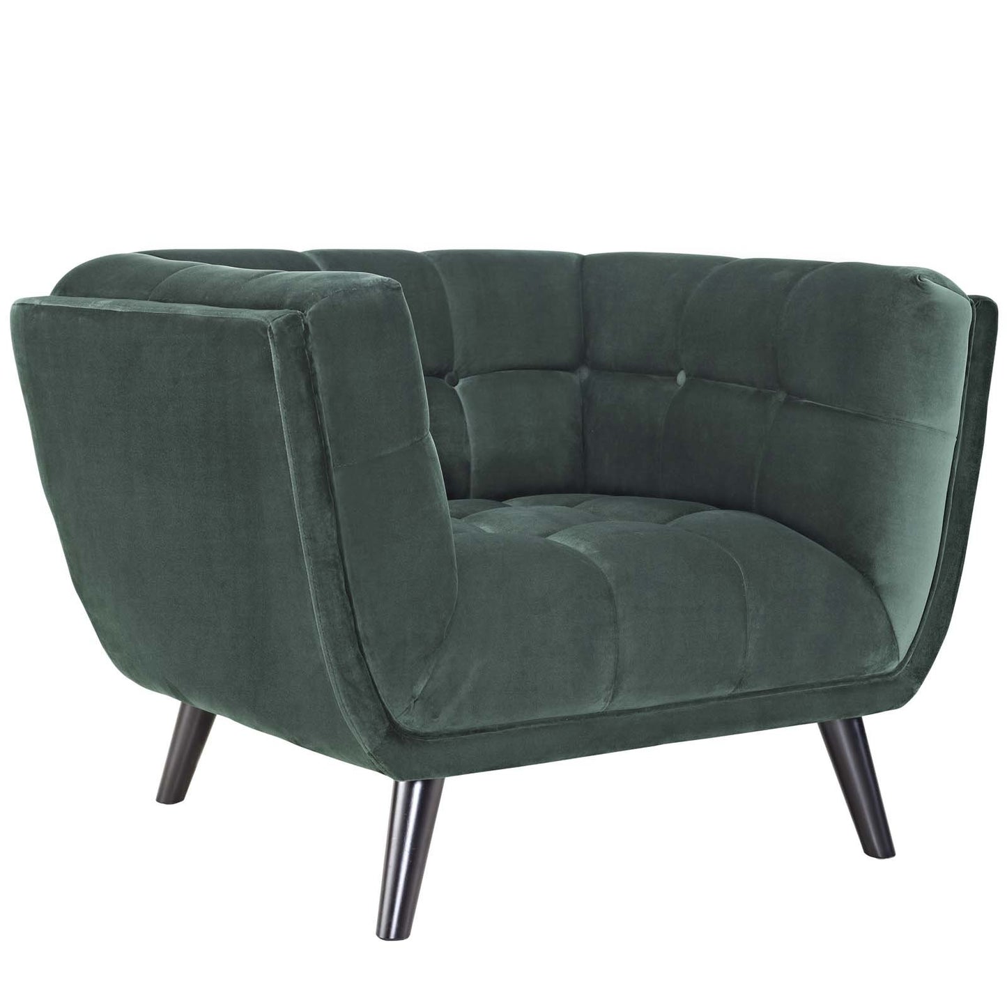 home office desk chairs | CasaFoyer Bestow Performance Velvet Armchair | Luxurious & Stain-Resistant | Plush Foam Padding | Elegant Button Tufting | Sturdy Black Wood Legs | Ample Seating | Perfect for Mid-Century & Farmhouse Decor | casafoyer.myshopify.com