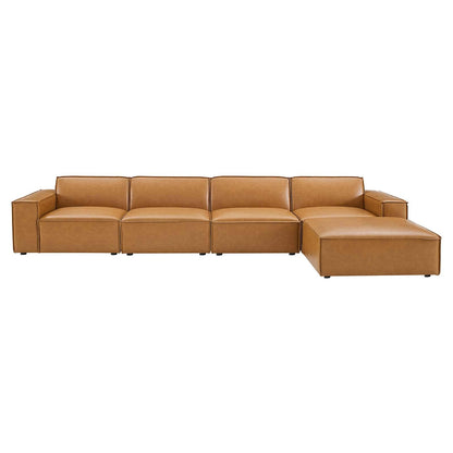 kitchen and dining room sets | CasaFoyer Restore Vegan Leather 5-Piece Sectional Sofa | Sleek Design | French Piping | Foam Cushions | Sturdy Construction | Non-Marking Foot Caps | casafoyer.myshopify.com