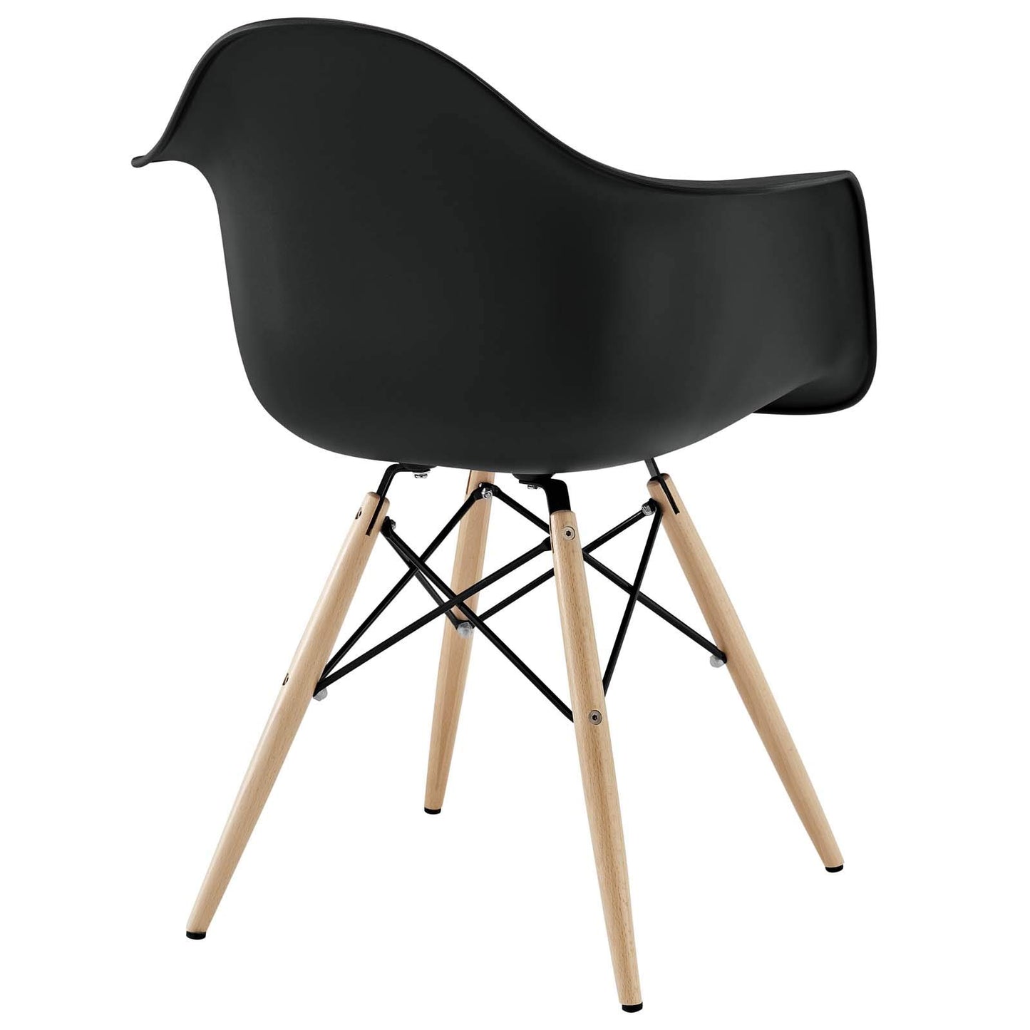 Sofa & chair Sets | Wood Pyramid Armchair | Molded Plastic Seat | Sturdy Solid Wood Base | Comfortable & Versatile | Enhance Any Room | Set of 1 | casafoyer.myshopify.com