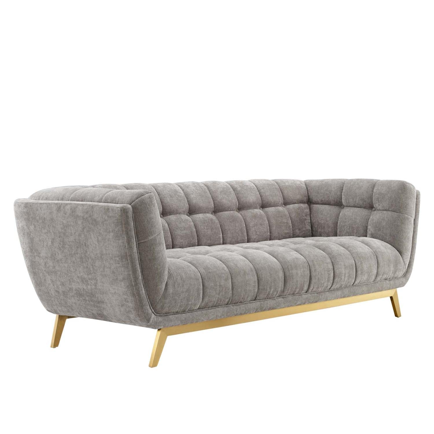sofas | CasaFoyer Bestow Crushed Performance Velvet Sofa | Luxurious & Spacious | Soft & Durable Velvet Upholstery | Button Tufting | Brushed Gold Legs | Versatile Seating | 900 lbs Weight Capacity | casafoyer.myshopify.com