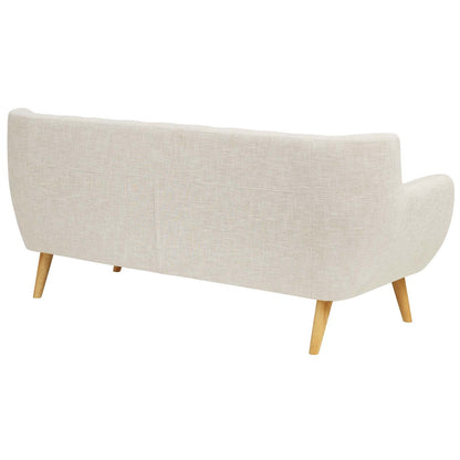 sofas | Remark Sofa | Exquisite Mid-Century Modern Loveseat | Plush Cushions | Organic Design | Beige Upholstery | Solid Wood Legs | Perfect for Contemporary Living Rooms & Lounge Areas | casafoyer.myshopify.com