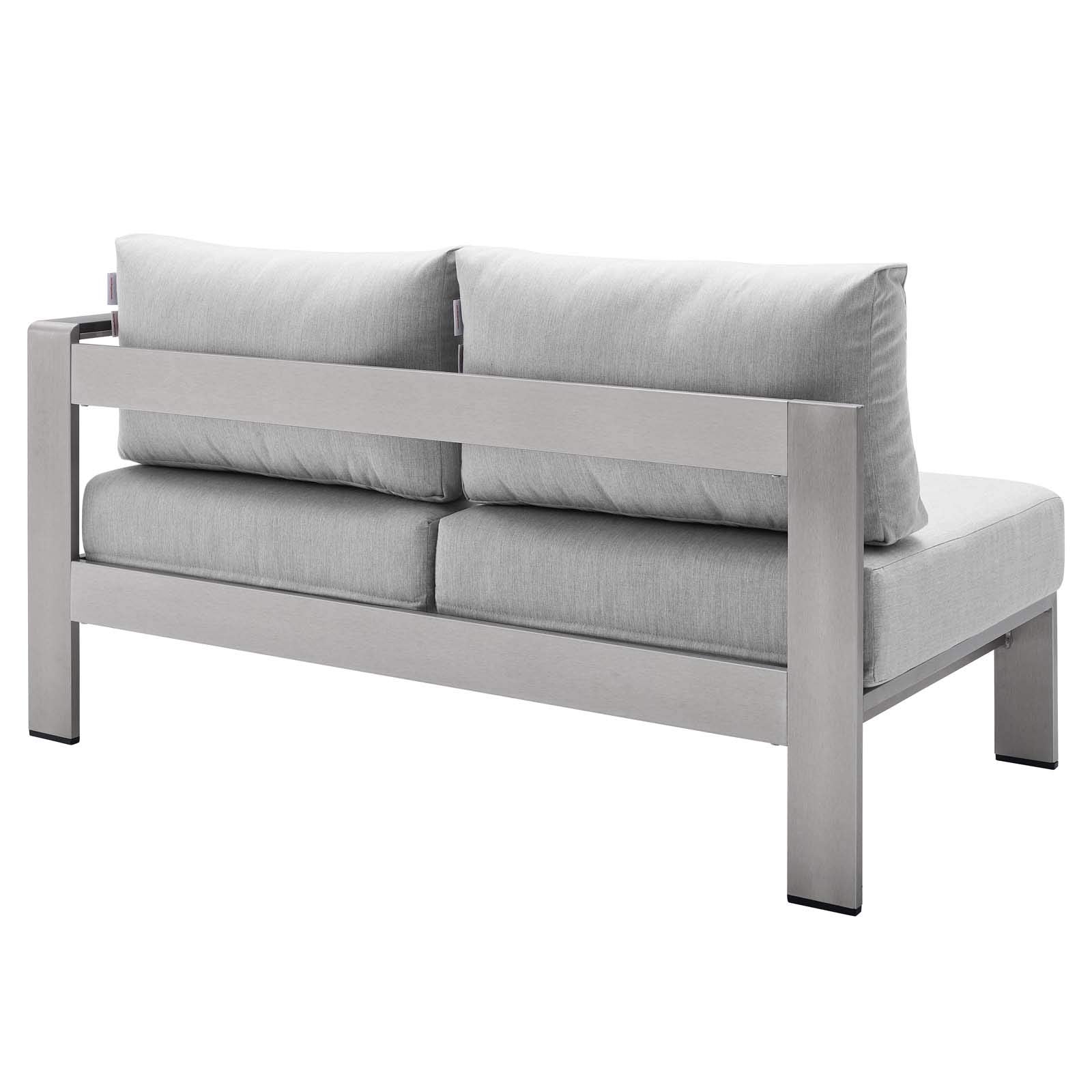 executive chairs | CasaFoyer Shore Outdoor Patio Aluminum 8 Piece Sectional Sofa Set | Weatherproof | Sunbrella Fabric | Silver Gray | casafoyer.myshopify.com