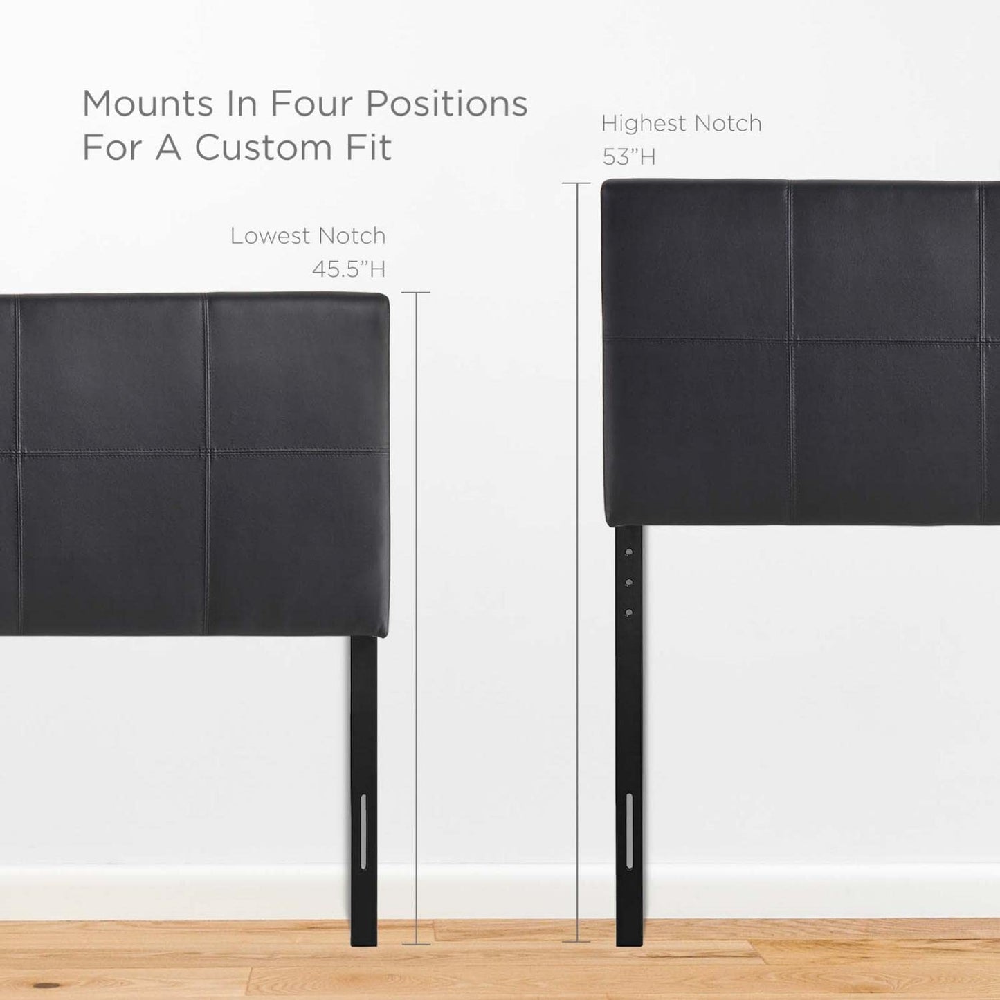 headboards | CasaFoyer  Oliver Queen Upholstered Faux Leather Headboard | Plush & Opulent | Raised Trim | Glossy Finish | Complete Bedroom Set | casafoyer.myshopify.com