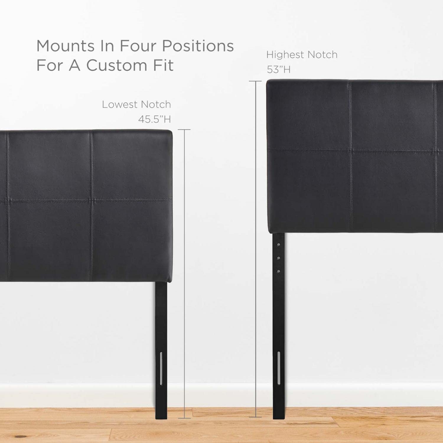 headboards | CasaFoyer  Oliver Queen Upholstered Faux Leather Headboard | Plush & Opulent | Raised Trim | Glossy Finish | Complete Bedroom Set | casafoyer.myshopify.com