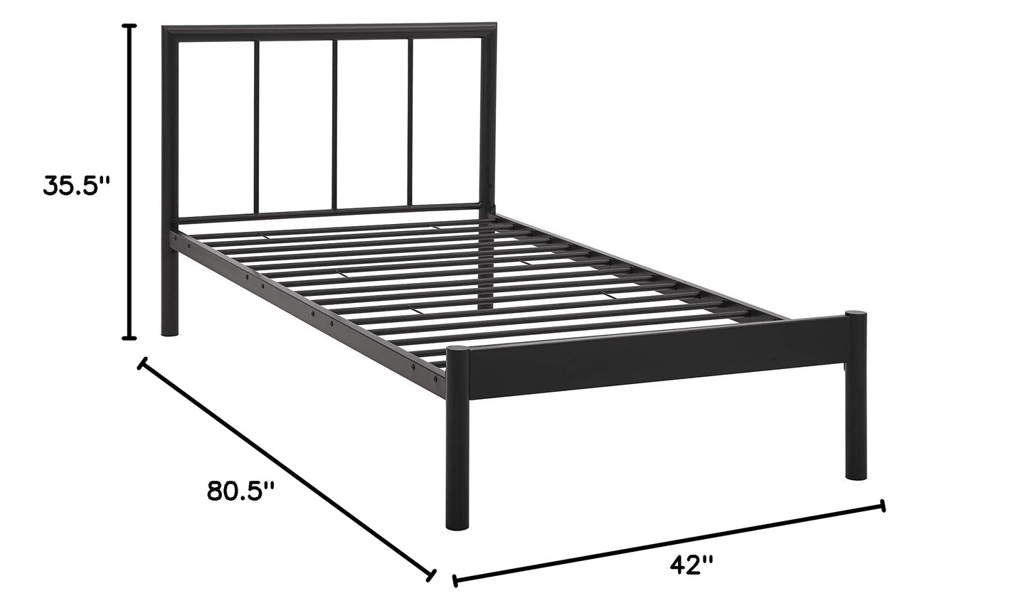 Bed | CasaFoyer Gwen Twin Platform Bed | Modern Design | No Box Spring Needed | Supports Memory Foam, Spring, Latex, Hybrid Mattresses | Sturdy Steel Frame | 1323lb Weight Capacity | casafoyer.myshopify.com